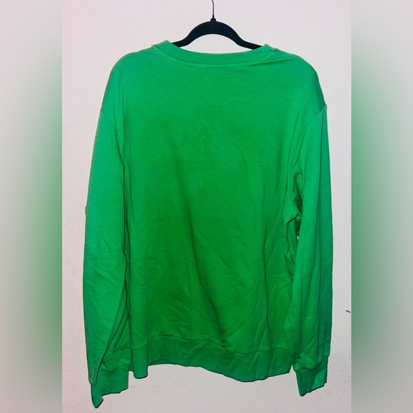 MAD ENGINE Ugly XMAS Sweater Men’s XL Green w/Fuzzy White Yeti Crewneck - Picture 5 of 7